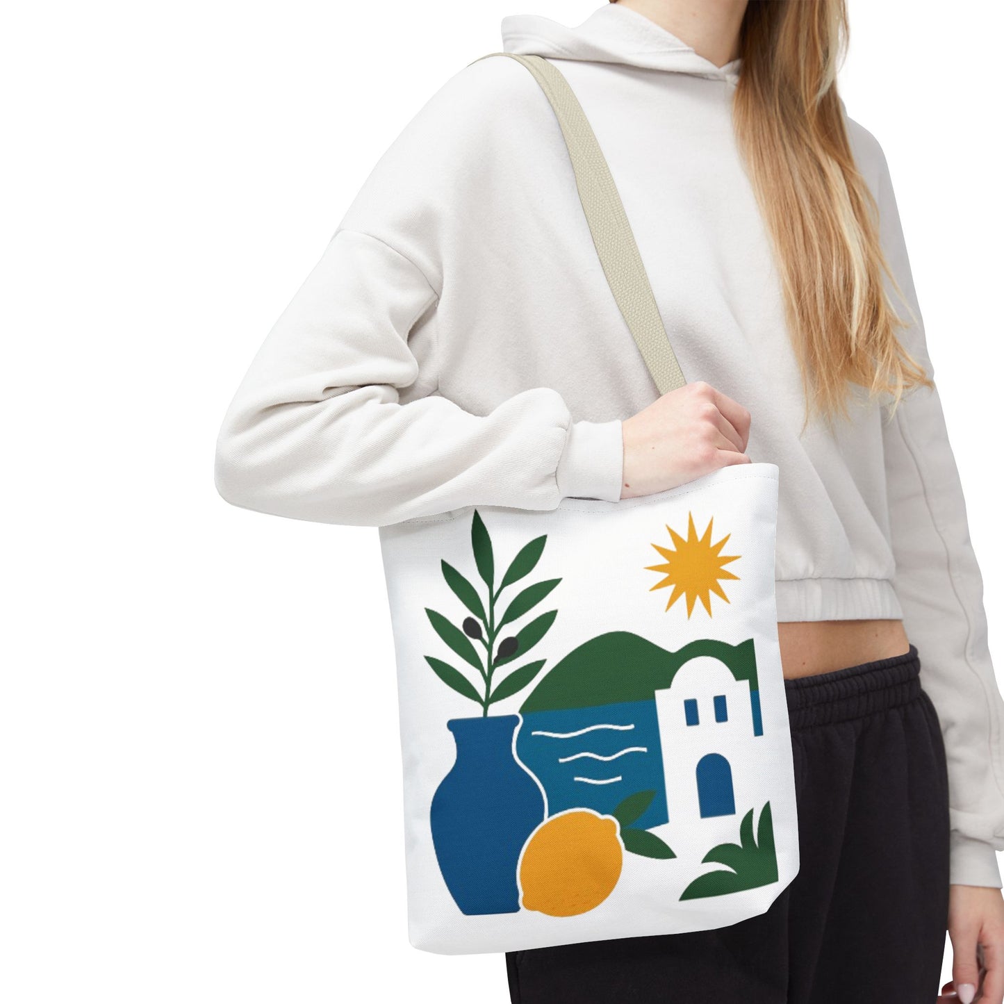 Mediterranean Vista Tote – Dual-Sided Summer Carryall