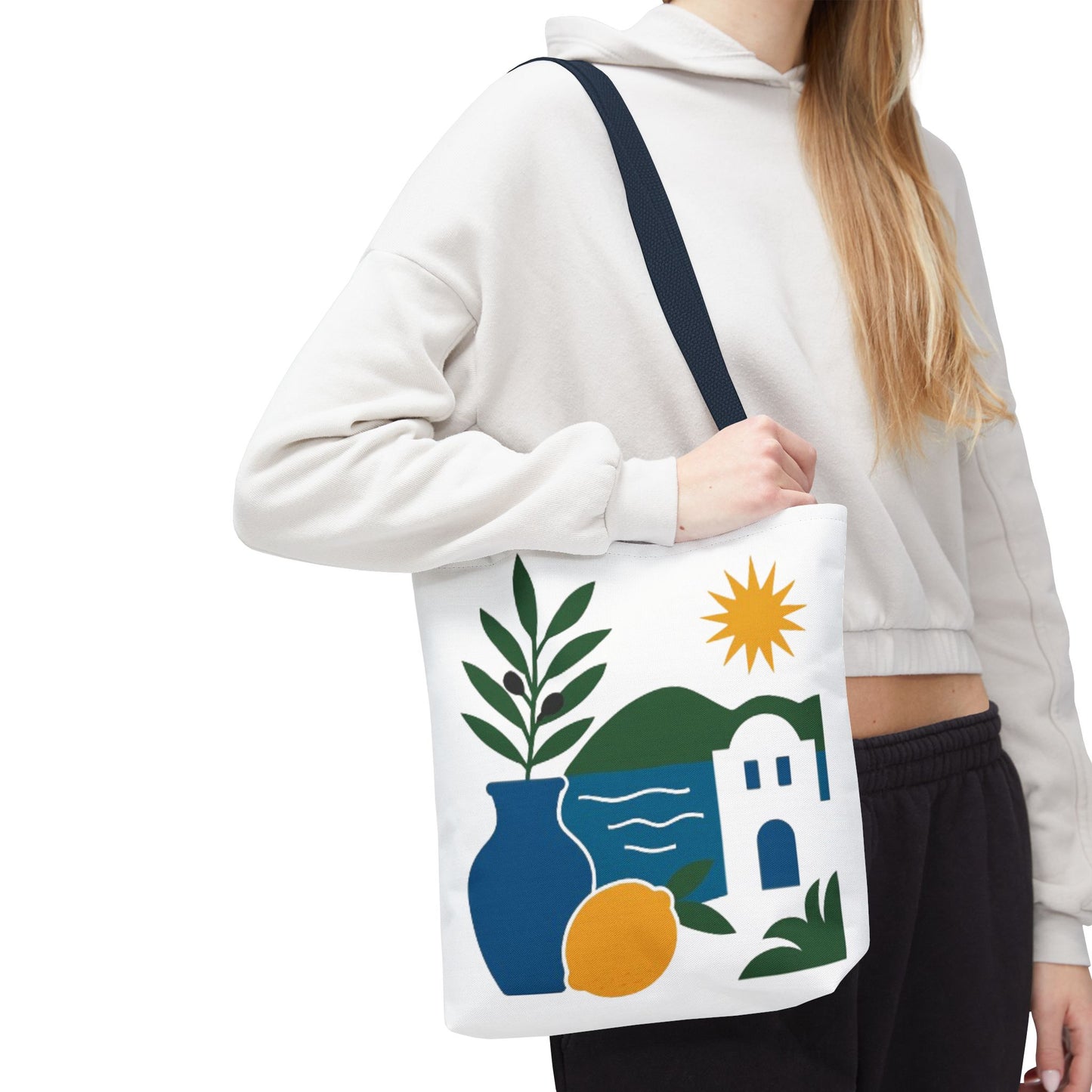 Mediterranean Vista Tote – Dual-Sided Summer Carryall