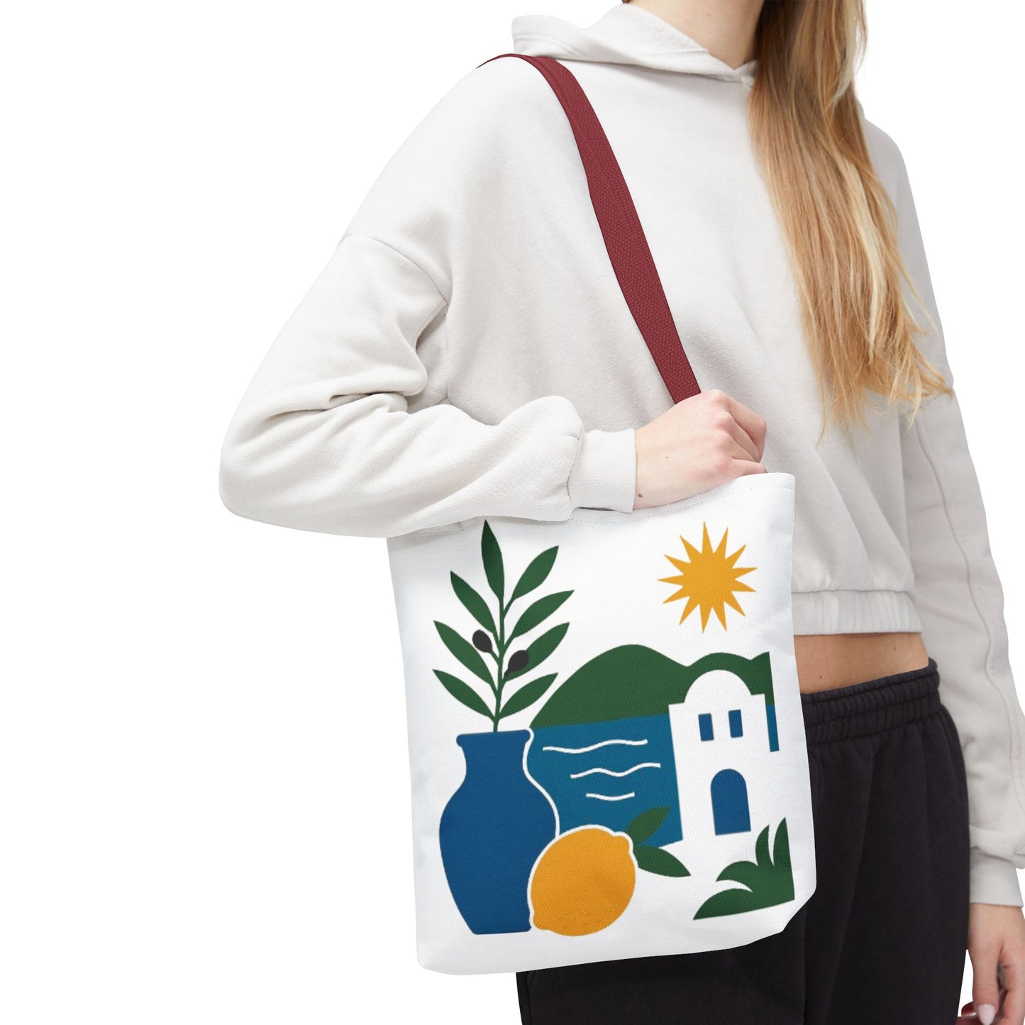 Mediterranean Vista Tote – Dual-Sided Summer Carryall