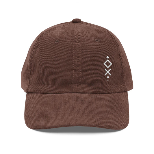 The Root Cap - Vintage Corduroy Cap with Minimalist Embroidery