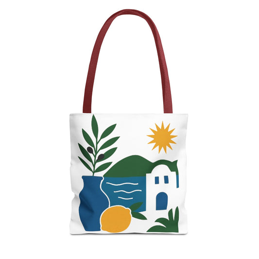 Mediterranean Vista Tote – Dual-Sided Summer Carryall