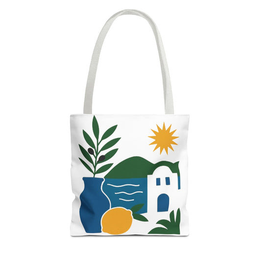 Mediterranean Vista Tote – Dual-Sided Summer Carryall