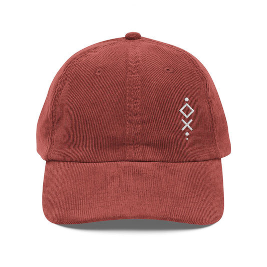 The Root Cap - Vintage Corduroy Cap with Minimalist Embroidery